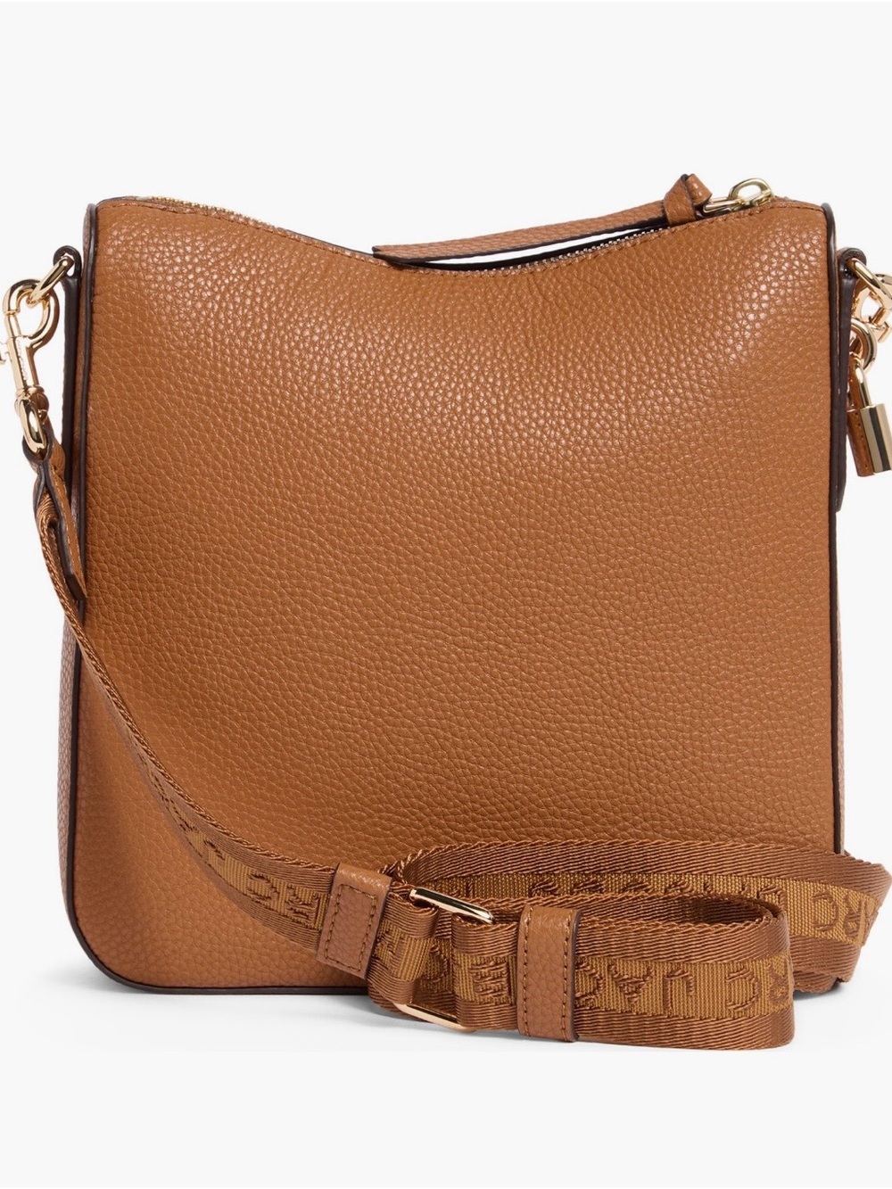 Marc Jacobs Tan Pebbled Leather Crossbody with Signature Strap